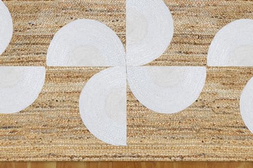 Tapis de couloir en jute pour entrée et escalier bohème beige Kilim - 8