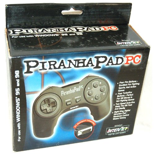 Simply Silver - New InterAct SV-231A Piranha Pad PC Video Game Controller for Windows computer Simply Silver - New InterAct SV-231A Piranha Pad PC Video Game Controller for Windows computer