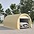 Outsunny 10' x 16' Carport, Heavy Duty Portable Garage Storage Tent with Large Zippered Door, Anti-UV PE Canopy Cover for Car, Truck, Boat, Motorcycle, Bike, Garden Tools, Outdoor Work, Beige