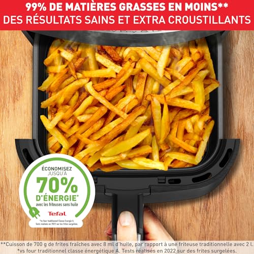 Moulinex Easy Fry & Grill Friteuse sans huile + gril Capacité 6 5 Jusqu’à 8 personnes 8 programmes automatiques Séparateur double cuisson Application Moulinex air fryer EZ801810 - vue 6