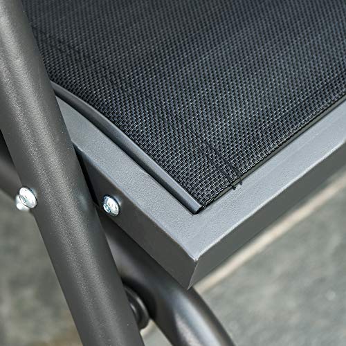 image for Outsunny 2-Piece Outdoor Gliding/Rocking Chair Set with Breathable Mes