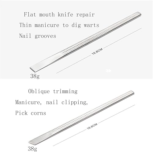Miniatura 7 de Juego de 7 cuchillos decorativos para pies, juego de cuchillos de pedicura para callos encarnados, alicates de corrección de maíz de uñas, removedor