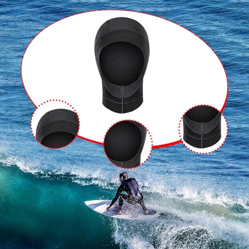QSTDGVPW Scuba Diving Hood Swimming Cap 3mm Neoprene Diving Wetsuit Hoods Surfing Cap for Women Men, S