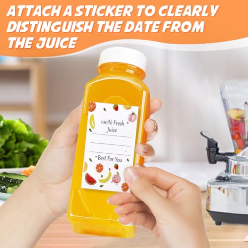 XSBAIHUO 12oz Juice Bottles with Lids, 6 Pack Reusable Plastic Bottles — view 4