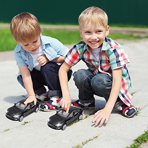 Image of 1:32 Diecast Metal Car Model Tela S Toy Cars For Kids Pull Back Openable Doors With Light Sound, Multicolor