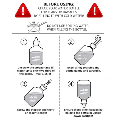 Image of Dr. Tech 2L Rubber Hot Water Bag for Pain Relief Rubber Heating Bag for Period Cramps | Leak-Proof Design with Washer & Fishtail Inlet | Reusable Warm Heat Pack for Back, Neck, Joint Pain & Injuries