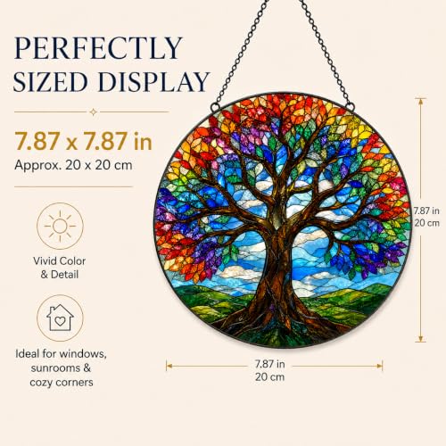 Puzzle acrílico Tree of Life colgante para ventana, 83 piezas, 7.8 pulgadas miniatura 4