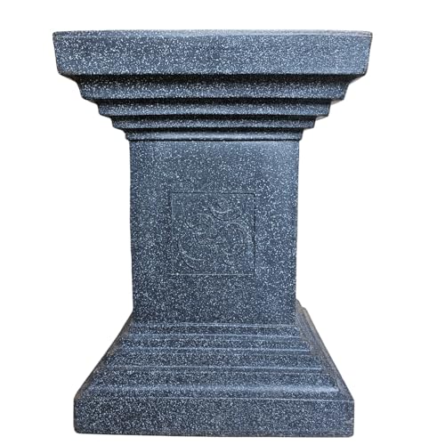 Synergy Plast Tulsi Plant Pot Indoor Outdoor 16 Inch, Unbreakable Marble Finish Fiber Planter Pot Suitable for Indoor & Outdoor Plantation with Drainage System (Marble Grey)