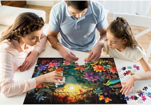 HUADADA Jigsaw Puzzles for Adults 1000 Piece Jigsaw Puzzles for Adults Challenging Game Puzzles with Letters on Back - Flowers and Birds - image 5