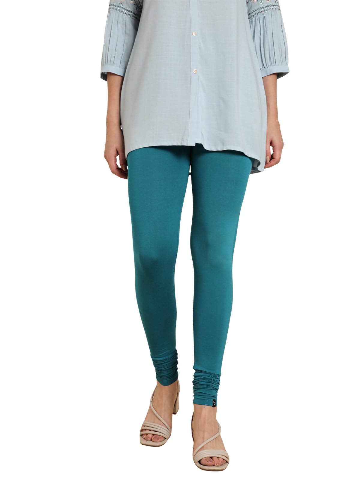 TWIN BIRDS Tailored Cut & Classic Fit Viscose Elastane Fabric Churidar Leggings for Women