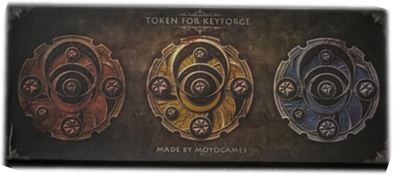 KEYFORGE Key Metal Coin Board Game Accessory Indicator Fantasy Metal Coin(3 pcs a Set)