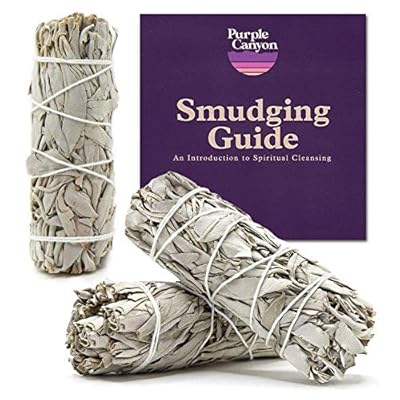 PURPLE CANYON White Sage Bundles - (3 Pack) - Sage Smudge Stick for Home Cleansing Incense Healing Meditation and California Smudge Sticks Rituals (4 Inch)