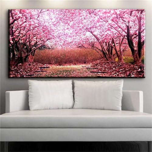 Bricolage diamond painting bois roses 5D DIY loisirs créatifs adultes et enfants