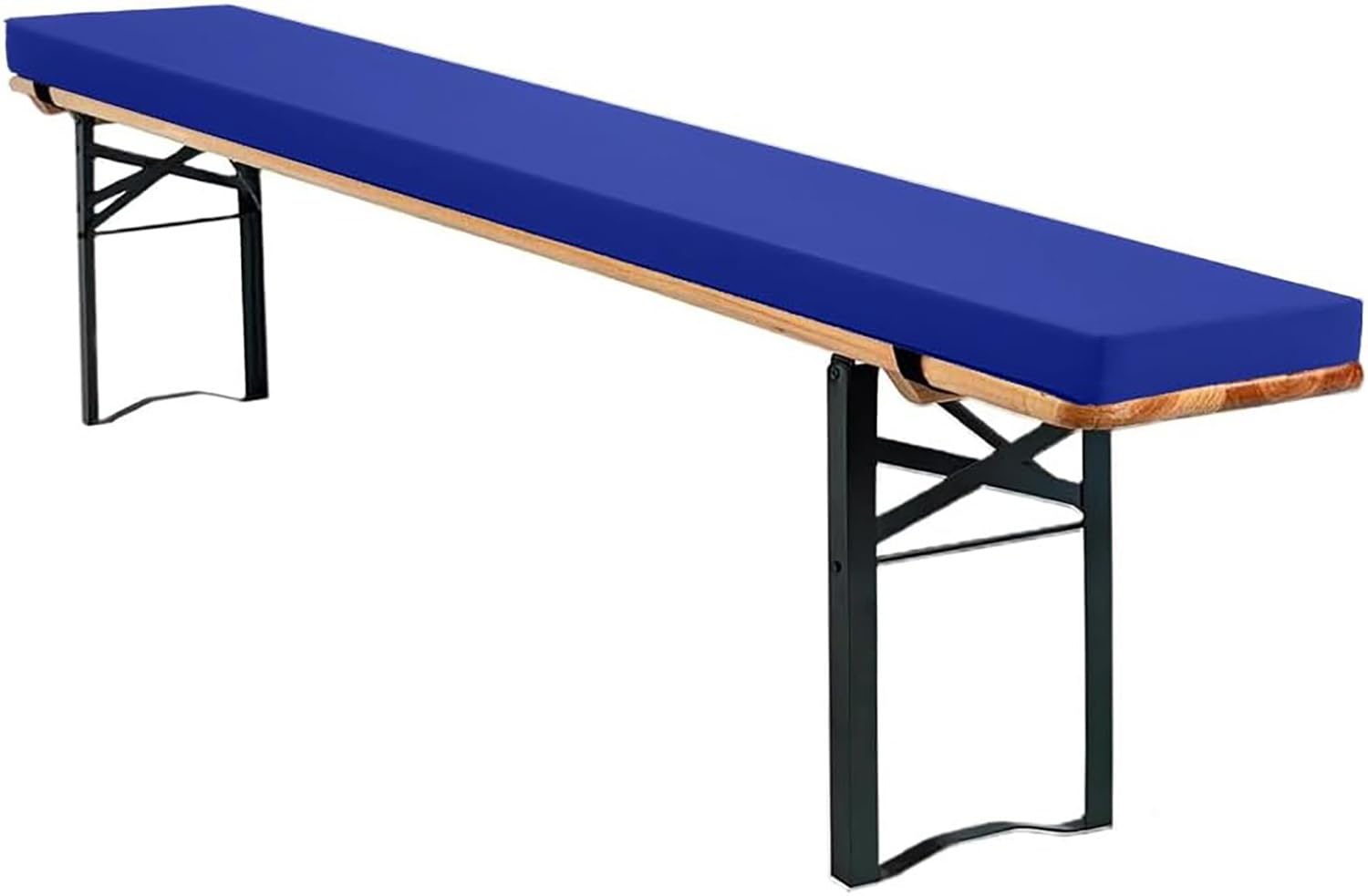 moismk Outdoor Picnic Bench Cushion - Water-Repellent Pad Seat Cushion, High Density Sponge, Zip Cover – Machine Washable(Blue,180x25x3cm)