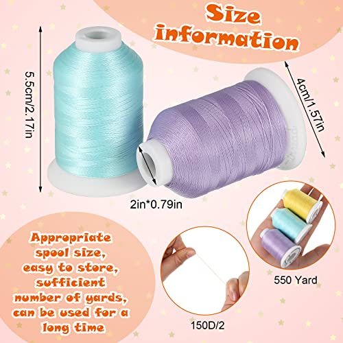 Fil à broder phosphorescent pour machine à broder polyester coloré couture 500 m