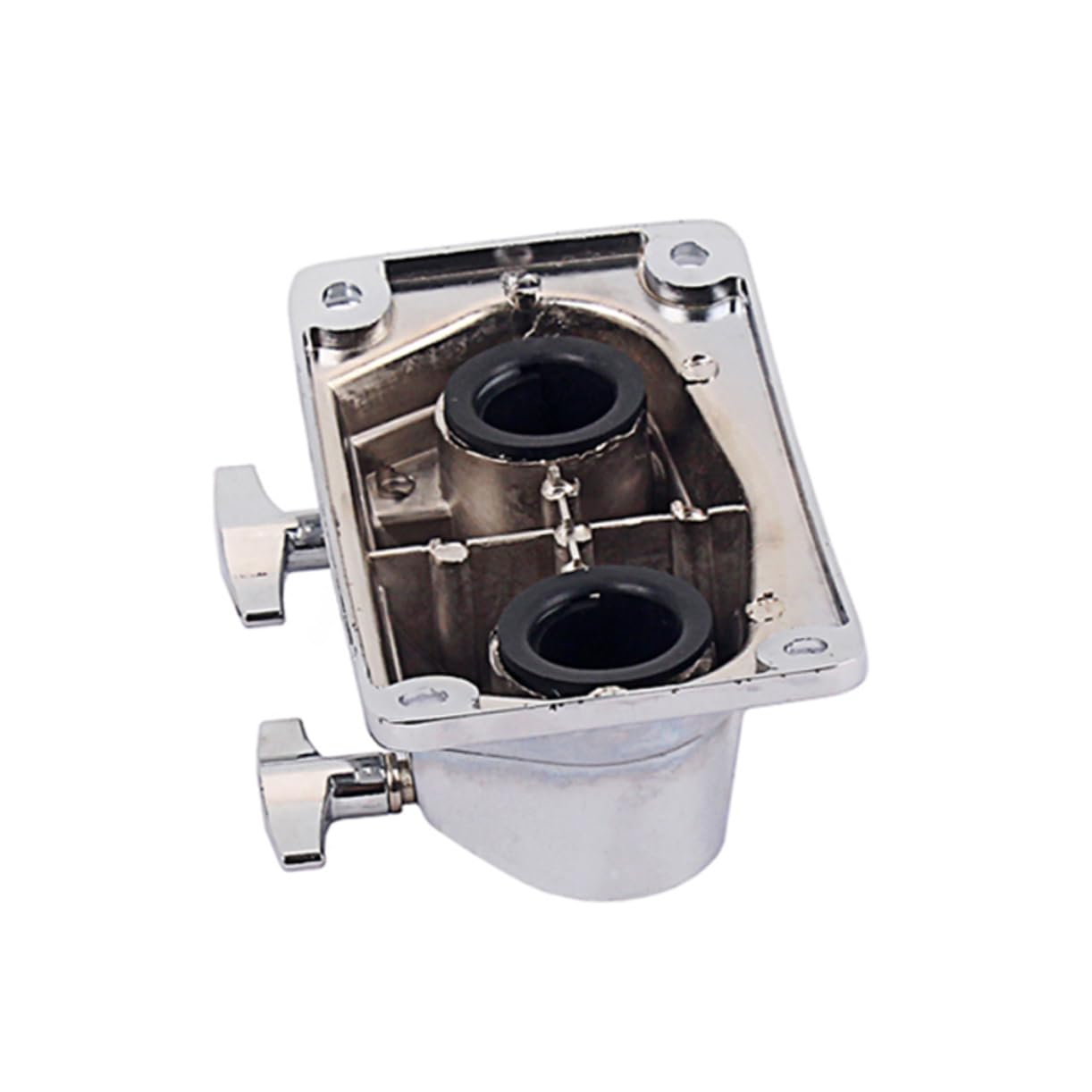 VANZACK Durable Metal Double Hole Drum Connector Clamp for Tom Mount Percussion Accessory Lightweight and Secure Bracket for Drum Kit Parts