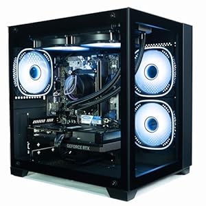 ionz Gaming PC – Desktop Computer, Ryzen 5 5600X, NVIDIA RTX 4060,16GB RAM 1TB NVMe SSD, 240mm AIO Liquid Cooling, Windows 11, 500W 80+ PSU, WiFi, KZ 900 V2 – Black