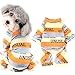 Ranphy Pet Pajamas Small Dog Cotton Jumpsuit Puppy Stripe Pjs Doggie Cat Overall Onesies Cute Rompers Soft Bodysuits Pullover Pyjamas 4 Legs Shirts Clothing Doggy Clothes