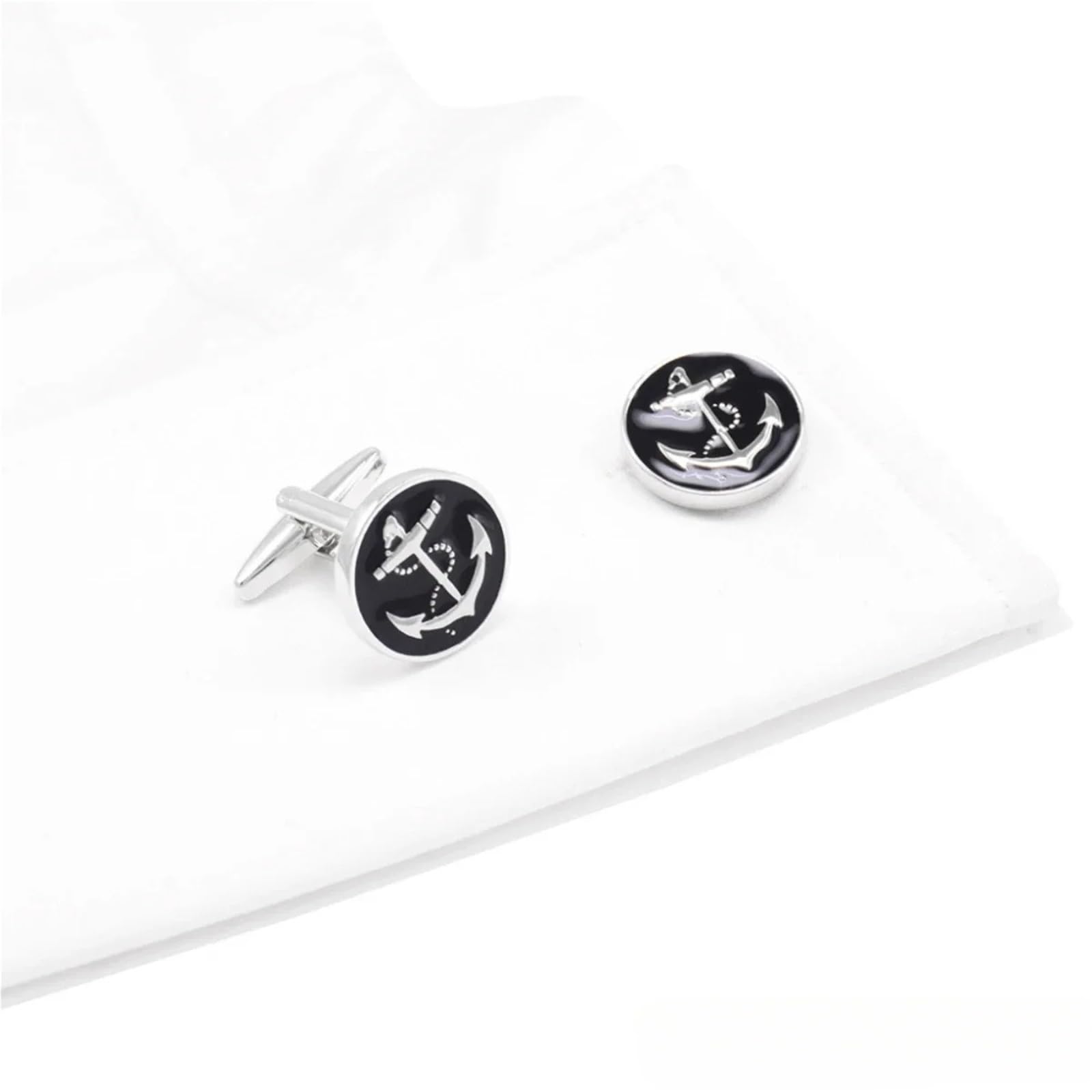 Gemelli alla moda, gemelli con ancora, fermacravatta, accessori for feste aziendali da uomo Per Uomo