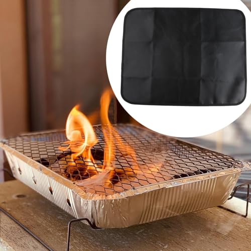 Kuntesetty Tapete de mesa para lareira, almofada resistente ao calor, tapete protetor para churrasco