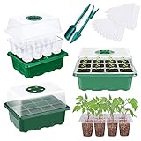 Mejora la tasa de germinación: los orificios de ventilación ajustables de la bandeja de semillas de plástico permiten ajustar la temperatura y la humedad, reducir la evaporación, controlar el proceso de germinación y aumentar la tasa de supervivencia de las semillas. Puede cultivar mejor las plantas.