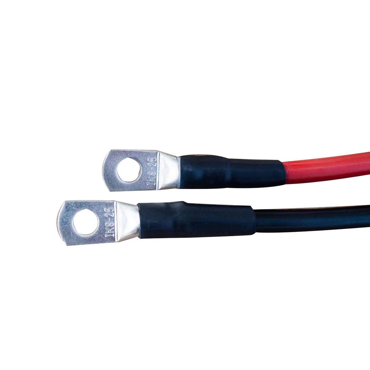 ECTIVE Batteriekabel – M6/M8, 3 m, rot/schwarz, Kupfer, 25 mm² - Massekabel, Batterieladekabel, Stromkabel mit Ringösen für 12V Motorrad Batterie, Versorgungsbatterie, Traktionsbatterie