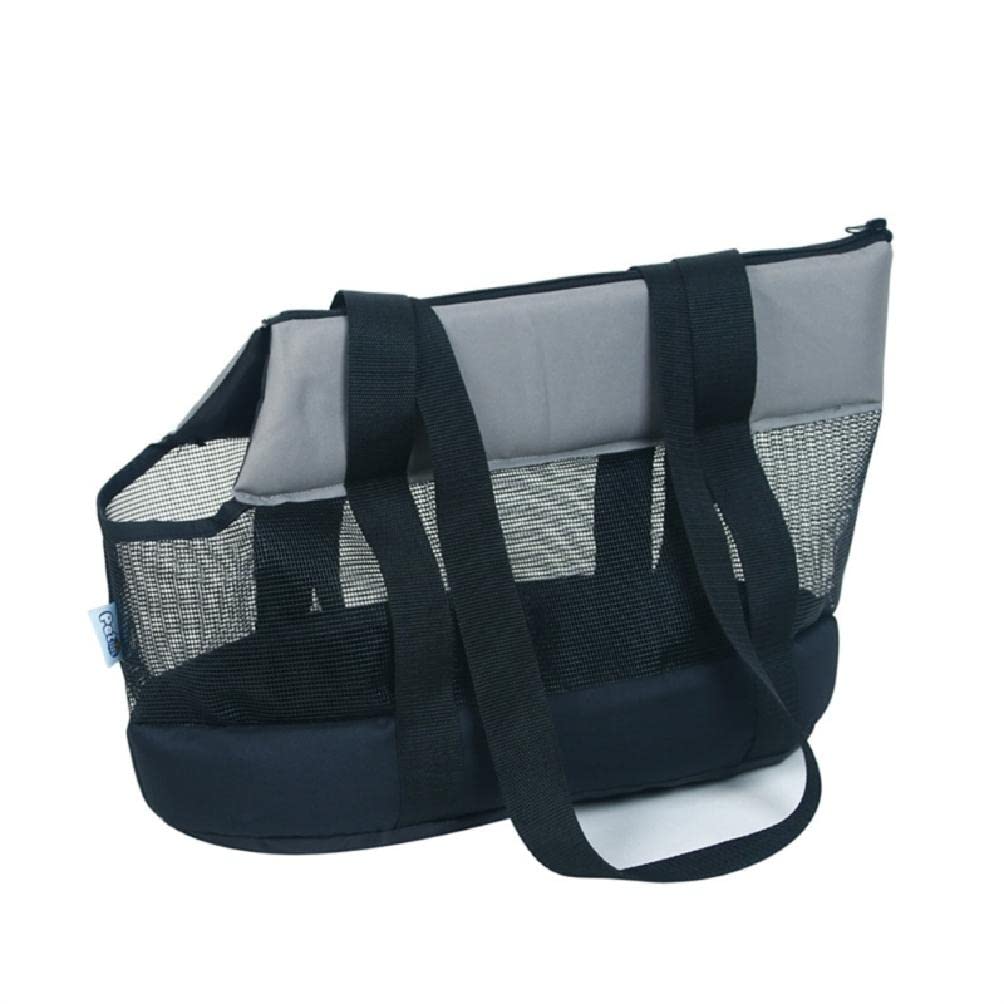 hejhncii Portable Pet Cat Tote Bag Mesh Big Capacity with Safety Strap Breathable- Pet Sightseeing Tote Pet Tote Bag for Medium Dogs