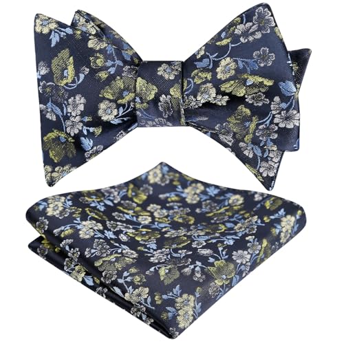 Image of Alizeal Mens 2pcs Floral Bow Tie Set
