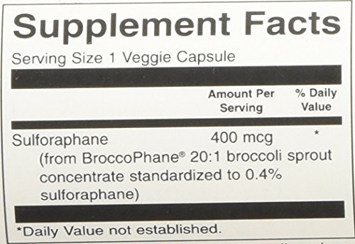 Swanson GreenFoods Sulforaphane 400mcg (2 Bottles Each of 60 Veggie Capsules)