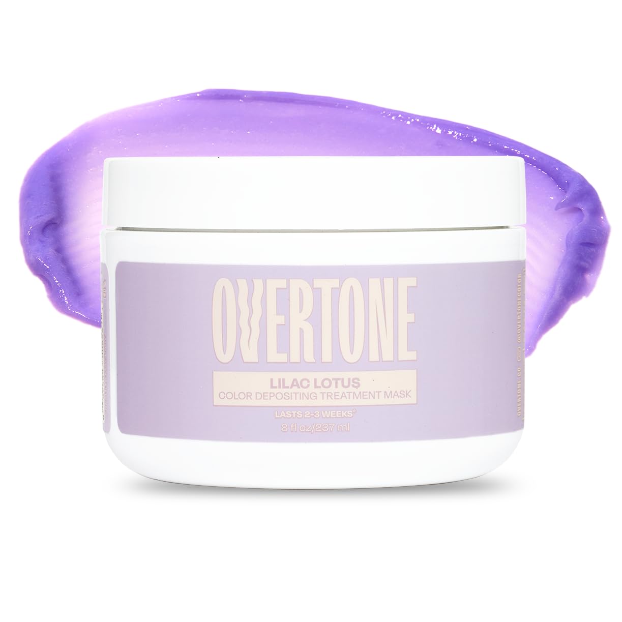 OVERTONE Haircare Color Depositing Conditioner - 8 oz Semi-permanent Hair Color Conditioner With Shea Butter & Coconut Oil - Pastel Purple Temporary Cruelty-Free Hair Color (Pastel Purple)