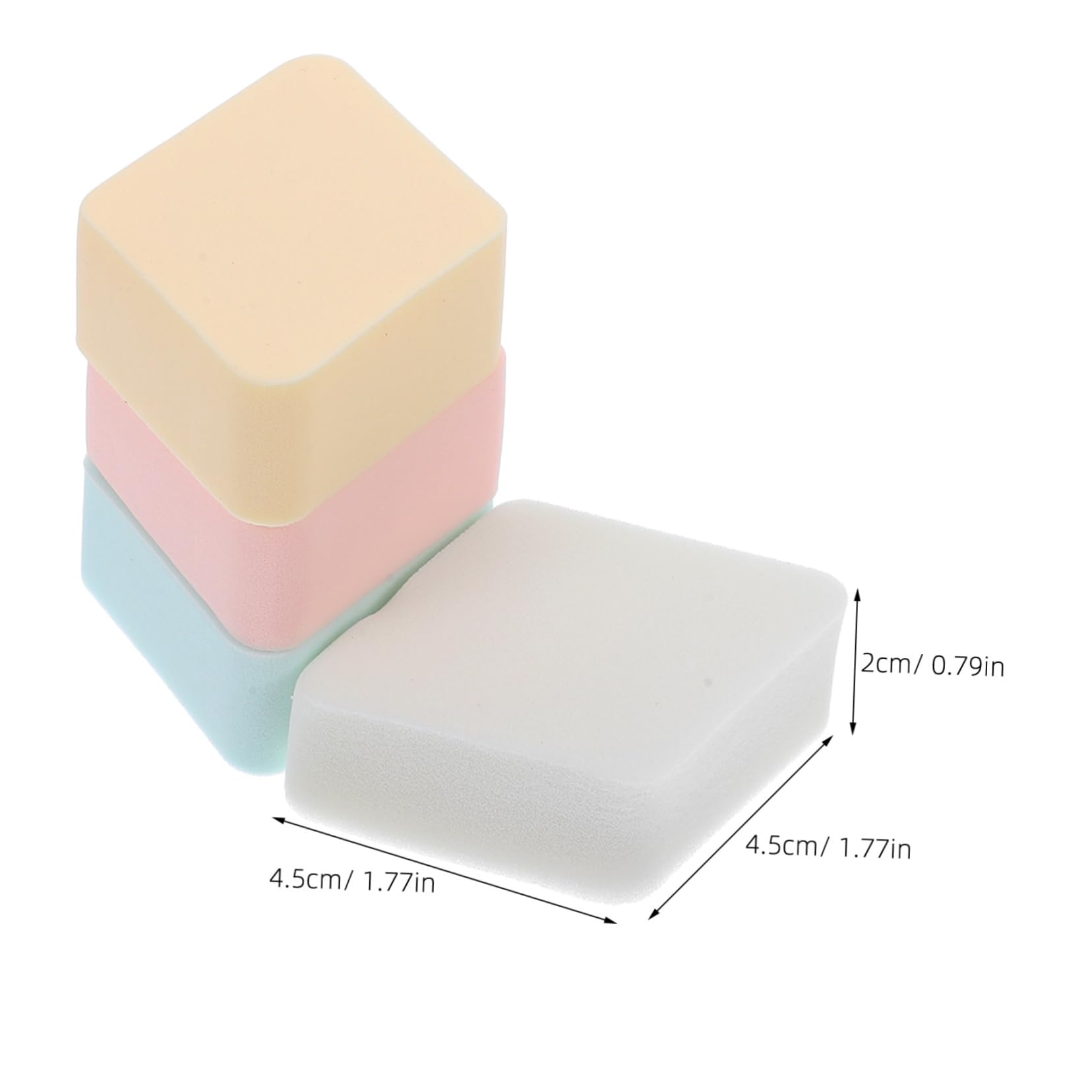 Healeved Girls Makeup Puff 12 Pcs Rhombus-shaped Makeup Portable Powder Applicator Beauty Tools