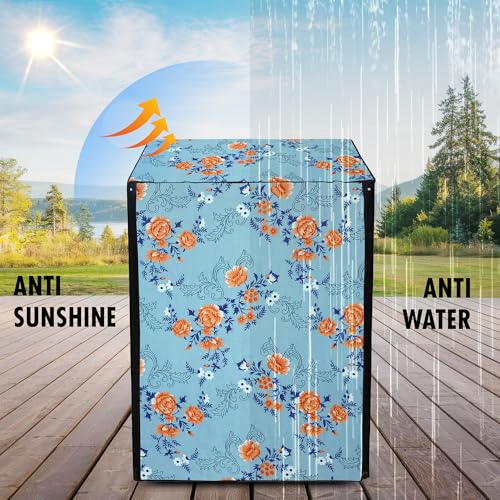 Image of Lithara Front Load Fully Automatic Washing Machine Cover for LG, Samsung, IFB, Whirlpool, Suitable for 7 kg & 7.5 KG - Waterproof, Dustproof Cover (Print-2)