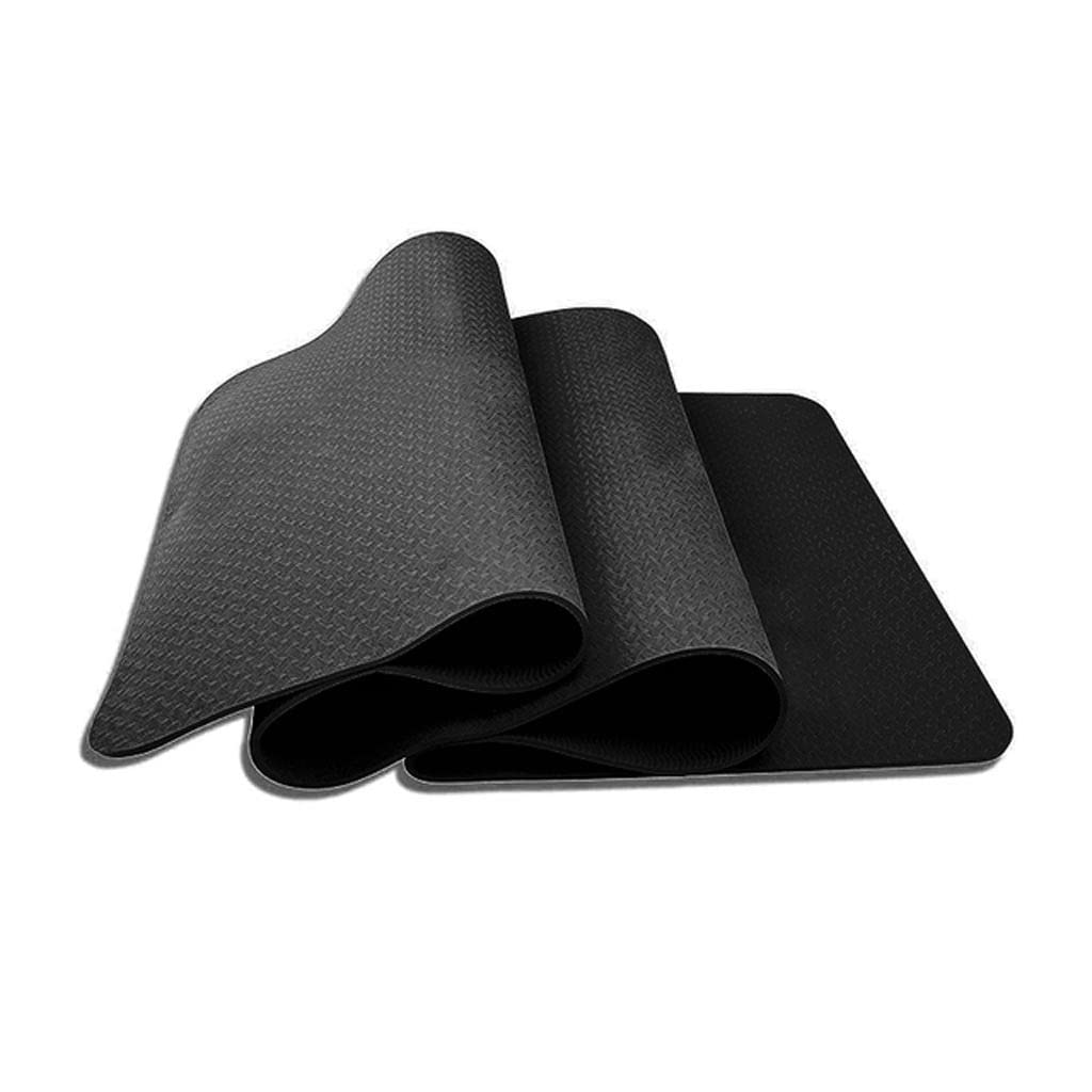 Yoga Mat Pilates Mat Exercise Fitness Mat TPE Non-Slip Anti -Tear Sweat Resistant E