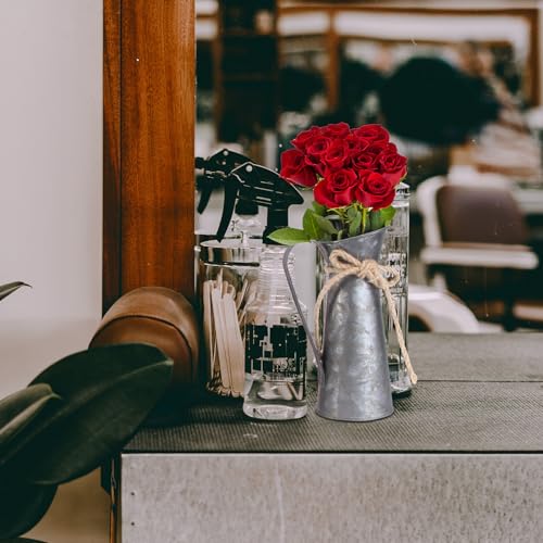Seau à fleurs rétro décoratif en fer robuste au design champêtre raffiné