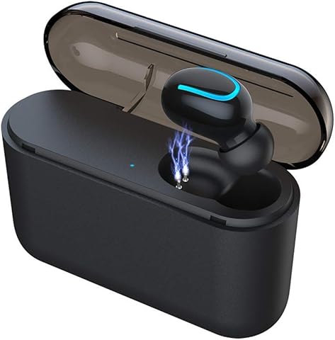 BESINPO Bluetooth Earbud, Smallest Bluetooth 5.0 Wireless Earbud Bluetooth Earpiece Invisible Earphone Car Headset 100 Hours Playing Time with 1450mAh Charging Box Enhanced Comfort - Single Earbud