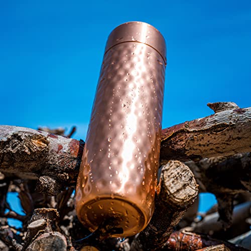 Kosdeg Copper Water Bottle - 16Oz Hammered Vintage Modern Design thumb #7