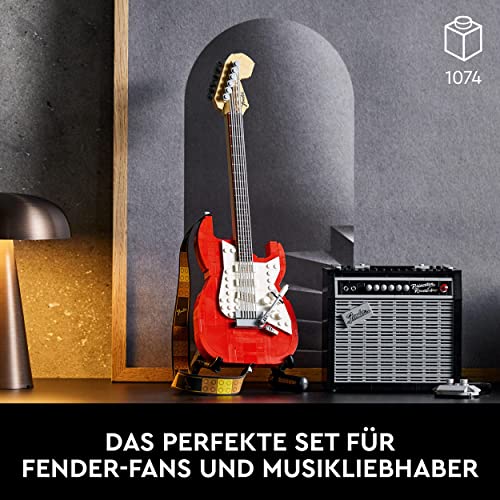 LEGO 21329 Ideas Fender Stratocaster, DIY-Gitarren-Kit, Musikinstrument für Erwachsene mit 65 Princeton Reverb… – Bild 3