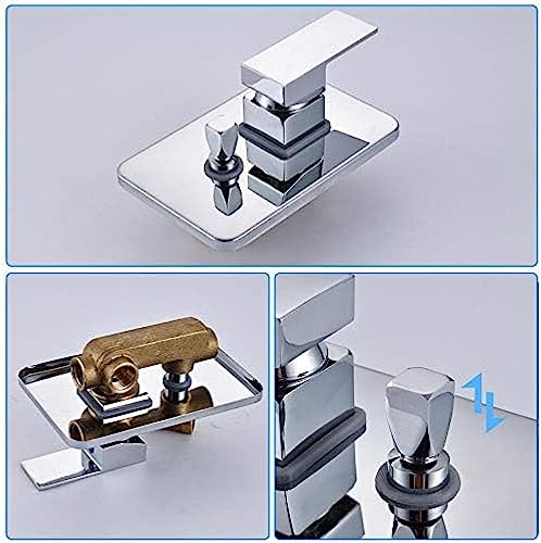 Panel de Ducha con Cascada, Mezclador Termostático con Display de Temperatura, Columna SPA con Chorro de Masaje, Grifería para Baño Moderna miniatura 4