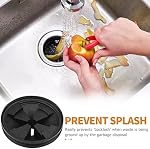 Garbage Disposal Splash Guard, 3 3/8" for InSinkErator Evolution Series QCB-AM Kitchen Sink Baffle Rubber Drain Cover 2022 Upgraded Removable Quiet Collar EPDM Insert Parts