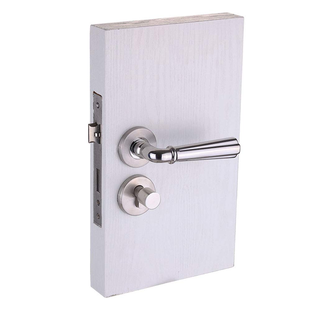 AWSW Door Handle Stainless Steel European Style Room Door Lock Home Interior Solid Wood Door Bedroom Split Lock Door Handle Three-Piece Suit with Handle Lock