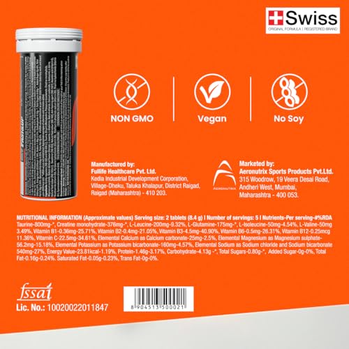 Image of Fast&Up NightOut | 10 Effervescent tabs | Instant Hangover Relief | Helps detoxify liver | Rapid hydration & energy | Helps prevent Hangover | Zero sugar, Orange Flavour