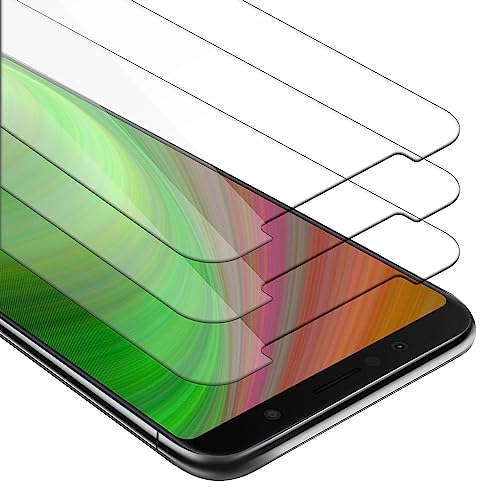 Cadorabo 3x Lámina protectora compatible con Asus ZenFone MAX PRO M1 (6 Pulgadas) en TRANSPARENCIA ELEVADA - 3x Vidrio protector de pantalla templado (Tempered) en dureza 9H con táctil 3D