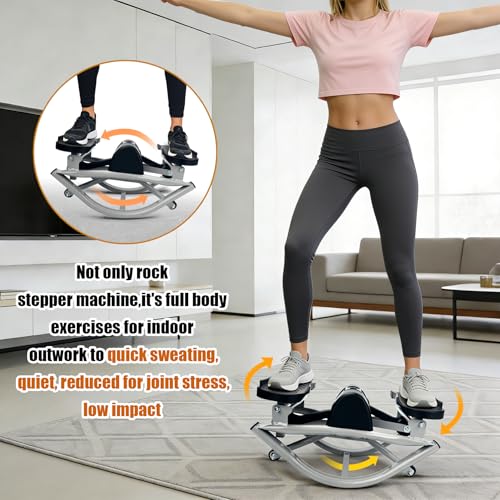 Image of Rock Stepper Side to Side,Rock Stepper,Rock Stepper Machine for Exercise at Home- with Digital Display,Fitness Stepper for Arms,Legs & Glutes,Rock Stepper for Home,Apartment and Office