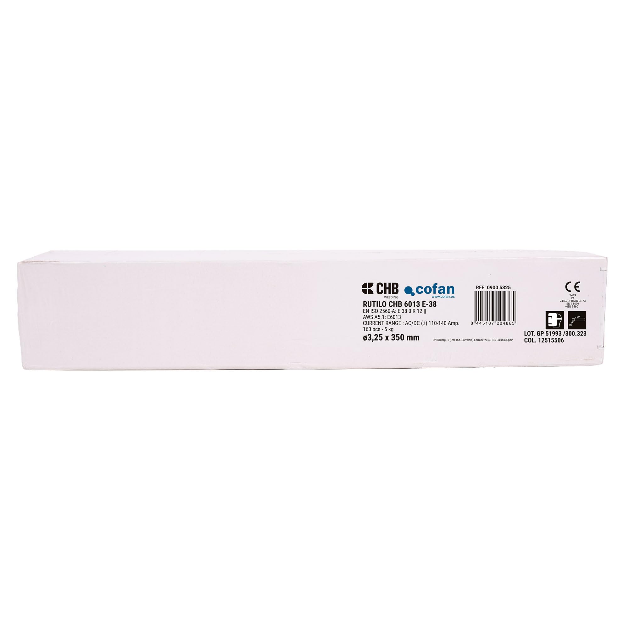 Cofan Electrodos de Rutilo E6013 para Soldadura Arco, A5.1: E6013 Ø3,2 x 350 mm, Accesorios de Soldadura, Pack de 4 Cajas de 163 Electrodos