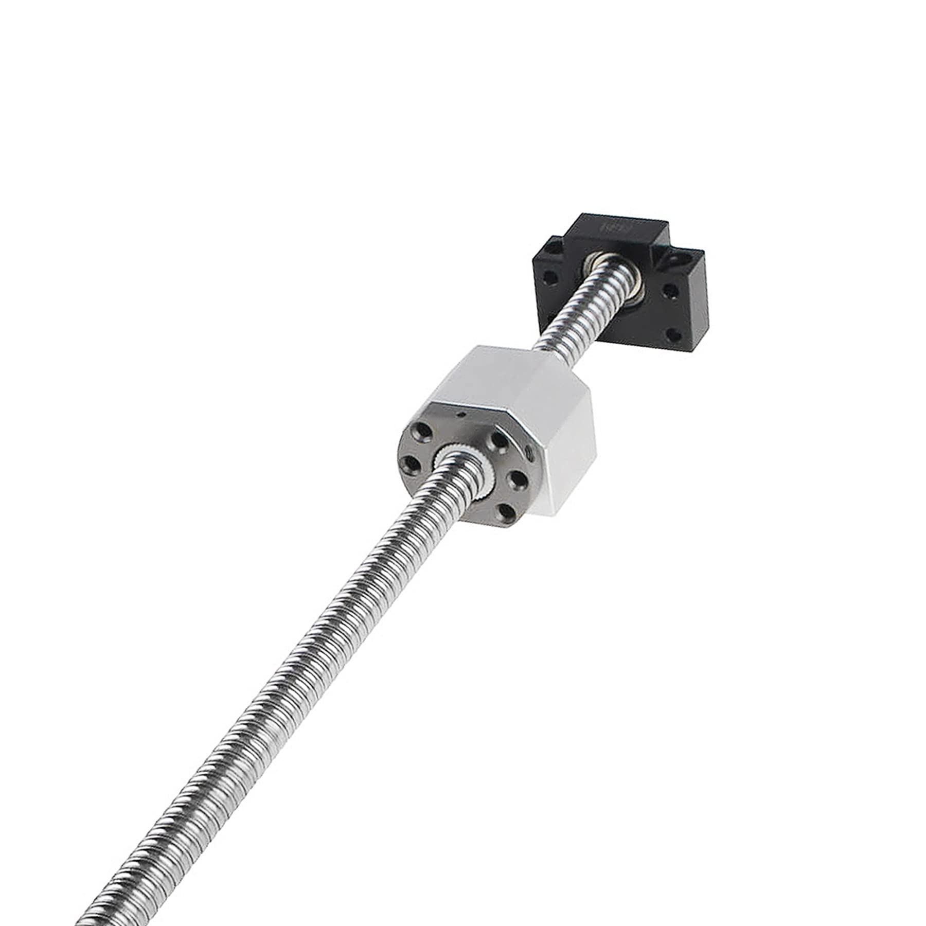 SFU1605 Husillo de bolas de 800 mm con deflector de metal + tuerca de volante BK12/BF12 rodamiento de soporte final + carcasa de tuerca de husillo de bolas + acoplamiento de 6,35 x 10 mm para