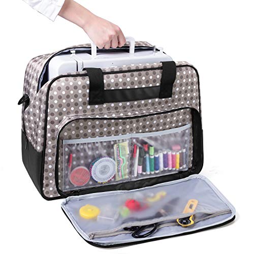 image for Yarwo Sewing Machine Tote Bag, Universal Portable Carrying Case with A
