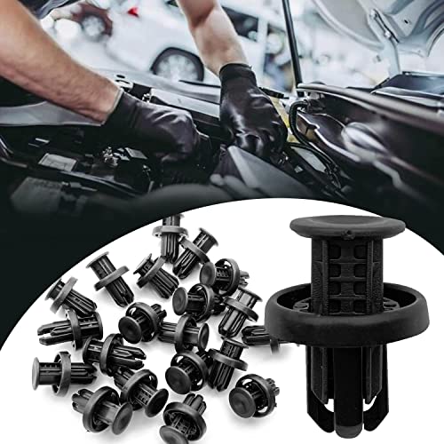 20Pcs Fastener Rivet, Rear Front Bumper Cover Fender Grille Under Cover Push-Type Retainer Clip Compatible With Honda Acura Civic 91505-Tm8-003, Black #TOP5