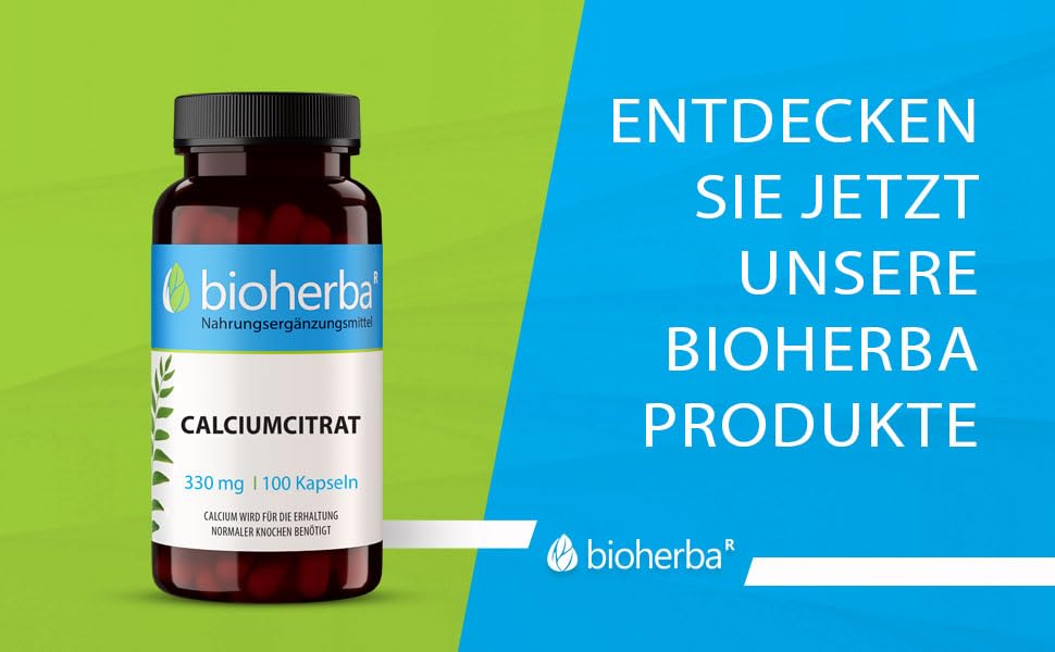Calciumcitrat Kapseln – 300 Stück hochdosiert mit 330 mg Calcium von BIOHERBA PZN 19642729