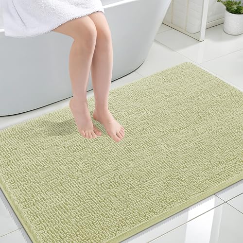 Image of OLANLY Large Bathroom Rugs 44x32, Extra Soft Absorbent Chenille Bath Rugs, Rubber Backing Quick Dry, Machine Washable Bath Mats for Bathroom Floor, Tub and Shower, Home Decor Accessories, Vanilla
