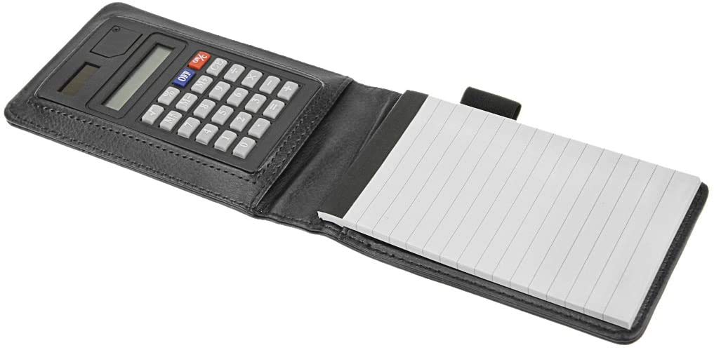 Portable Memo Book with Calculator Pen Holder Set, A7 Pocket